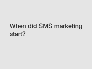 When did SMS marketing start?