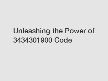 Unleashing the Power of 3434301900 Code