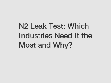 N2 Leak Test: Which Industries Need It the Most and Why?