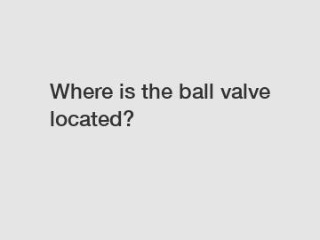 Where is the ball valve located?