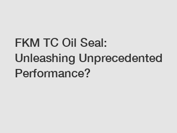 FKM TC Oil Seal: Unleashing Unprecedented Performance?