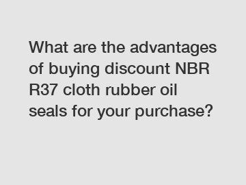 What are the advantages of buying discount NBR R37 cloth rubber oil seals for your purchase?