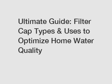 Ultimate Guide: Filter Cap Types & Uses to Optimize Home Water Quality