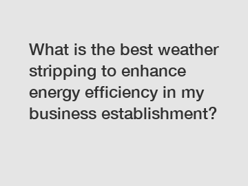 What is the best weather stripping to enhance energy efficiency in my business establishment?