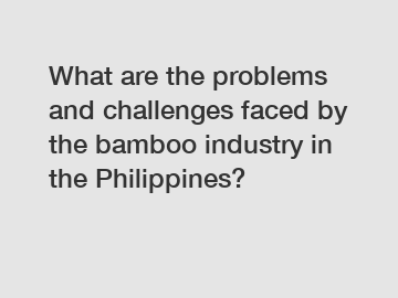 What are the problems and challenges faced by the bamboo industry in the Philippines?
