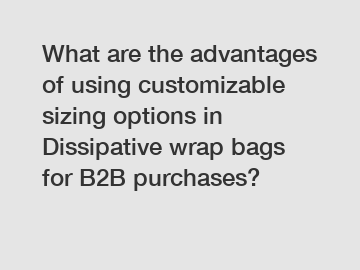 What are the advantages of using customizable sizing options in Dissipative wrap bags for B2B purchases?