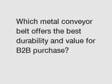 Which metal conveyor belt offers the best durability and value for B2B purchase?