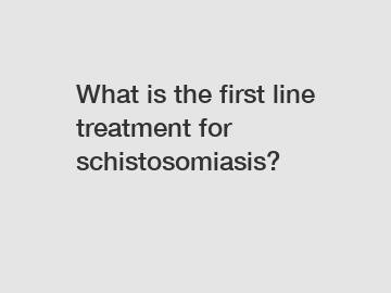 What is the first line treatment for schistosomiasis?