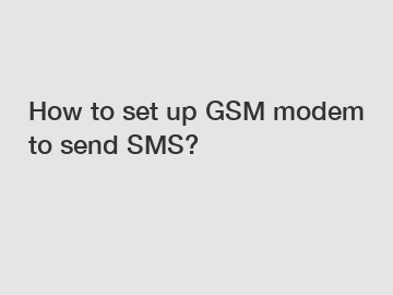 How to set up GSM modem to send SMS?