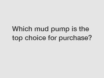 Which mud pump is the top choice for purchase?