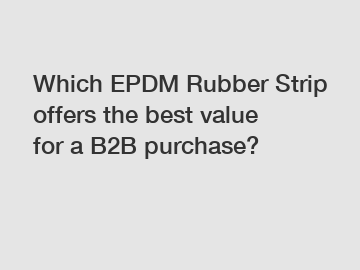 Which EPDM Rubber Strip offers the best value for a B2B purchase?