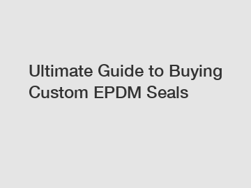 Ultimate Guide to Buying Custom EPDM Seals