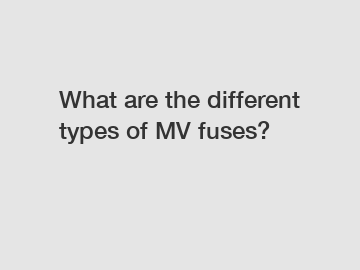 What are the different types of MV fuses?