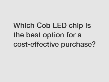 Which Cob LED chip is the best option for a cost-effective purchase?