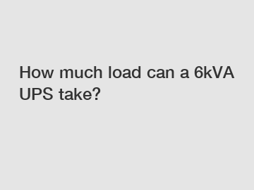 How much load can a 6kVA UPS take?