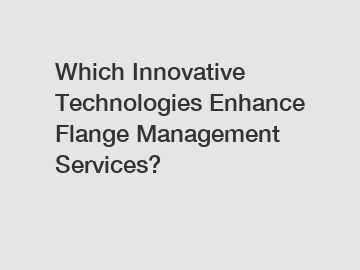 Which Innovative Technologies Enhance Flange Management Services?