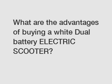 What are the advantages of buying a white Dual battery ELECTRIC SCOOTER?