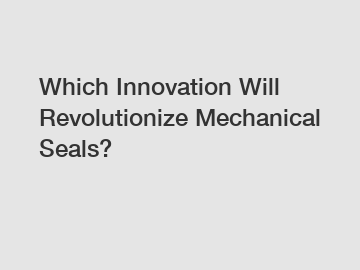 Which Innovation Will Revolutionize Mechanical Seals?