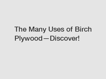 The Many Uses of Birch Plywood—Discover!