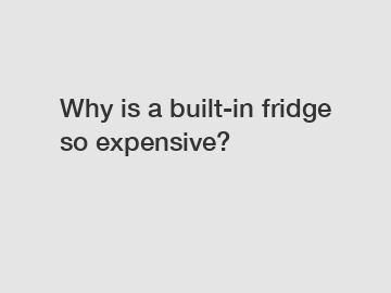 Why is a built-in fridge so expensive?