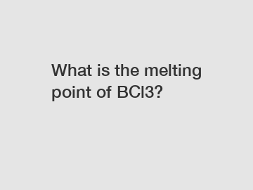 What is the melting point of BCl3?