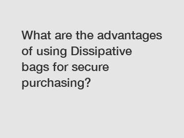 What are the advantages of using Dissipative bags for secure purchasing?