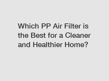 Which PP Air Filter is the Best for a Cleaner and Healthier Home?