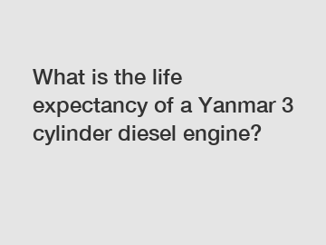 What is the life expectancy of a Yanmar 3 cylinder diesel engine?