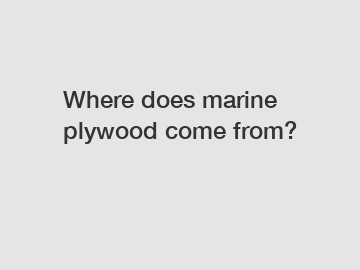 Where does marine plywood come from?