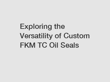 Exploring the Versatility of Custom FKM TC Oil Seals