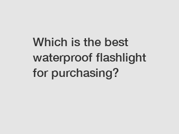 Which is the best waterproof flashlight for purchasing?