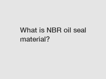 What is NBR oil seal material?