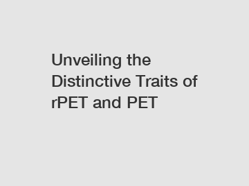Unveiling the Distinctive Traits of rPET and PET