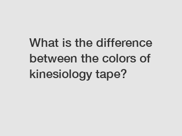 What is the difference between the colors of kinesiology tape?