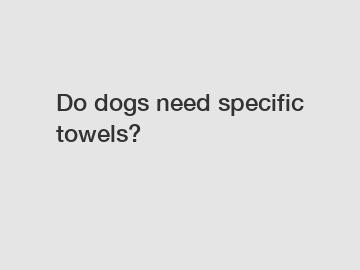 Do dogs need specific towels?