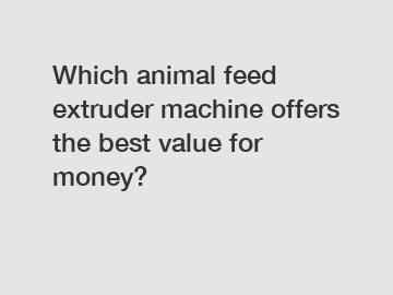 Which animal feed extruder machine offers the best value for money?