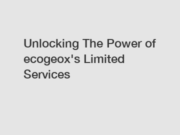 Unlocking The Power of ecogeox's Limited Services