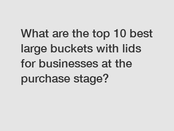 What are the top 10 best large buckets with lids for businesses at the purchase stage?