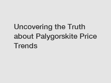 Uncovering the Truth about Palygorskite Price Trends