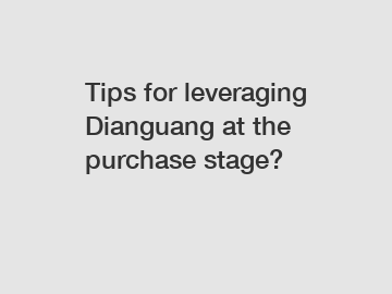 Tips for leveraging Dianguang at the purchase stage?