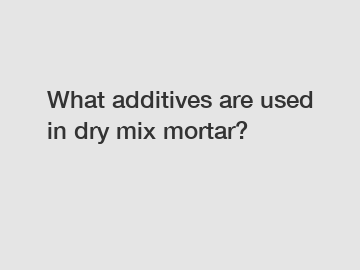 What additives are used in dry mix mortar?