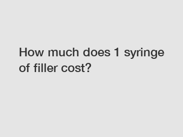 How much does 1 syringe of filler cost?