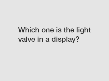 Which one is the light valve in a display?