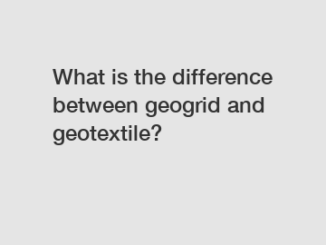 What is the difference between geogrid and geotextile?