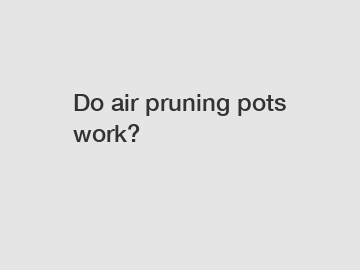 Do air pruning pots work?