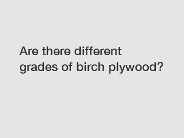 Are there different grades of birch plywood?