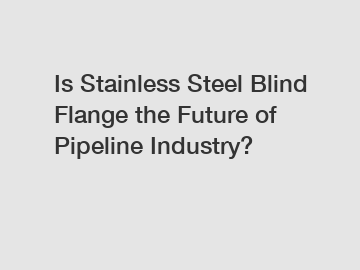 Is Stainless Steel Blind Flange the Future of Pipeline Industry?