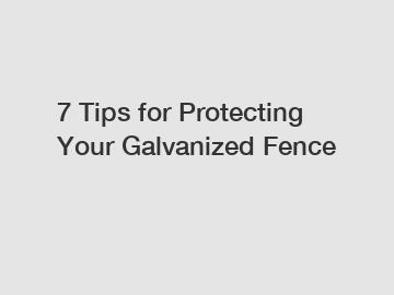 7 Tips for Protecting Your Galvanized Fence