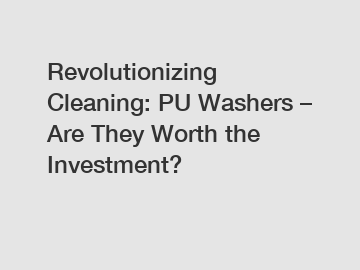 Revolutionizing Cleaning: PU Washers – Are They Worth the Investment?