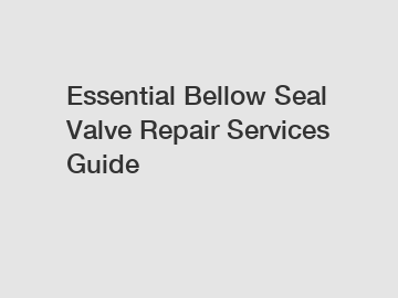 Essential Bellow Seal Valve Repair Services Guide